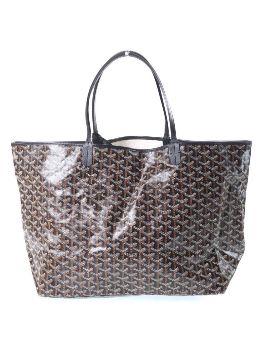 Goyard Saint Louis GM Black Leather Tote Bag